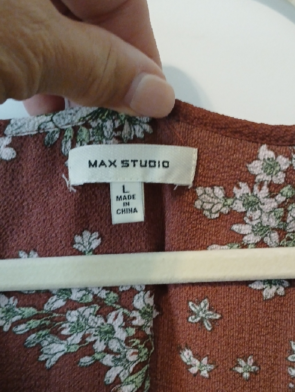 Max Studio Rust Floral Ruffle Maxi Dress - Picture 2 of 5